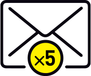質問メール（5回）