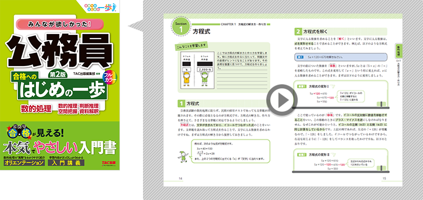 みんなが欲しかった！公務員 合格へのはじめの一歩 数的処理　無料立ち読み