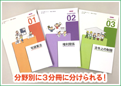 分野別に3分冊に分けられる！