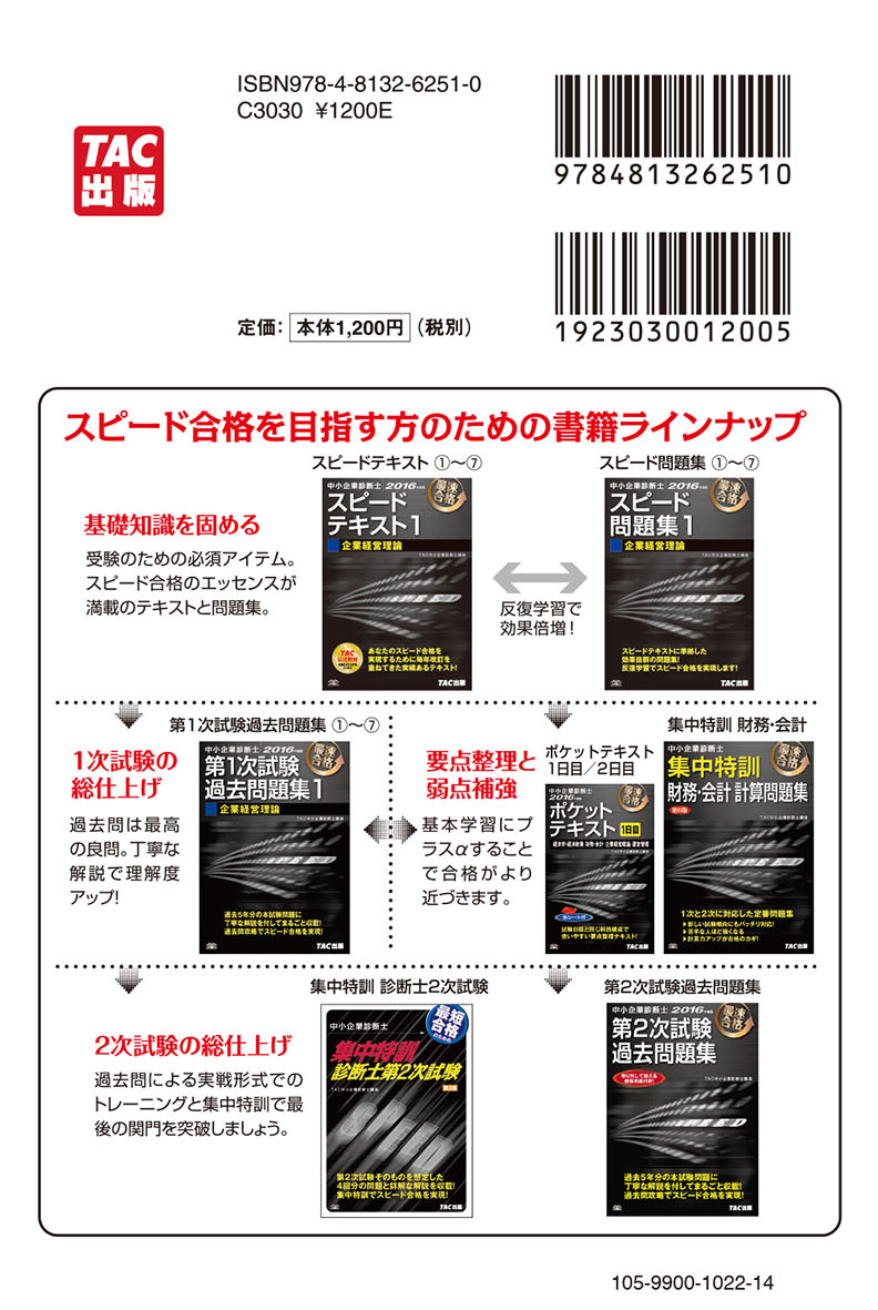 中小企業診断士 2016年度版 ポケットテキスト 2日目